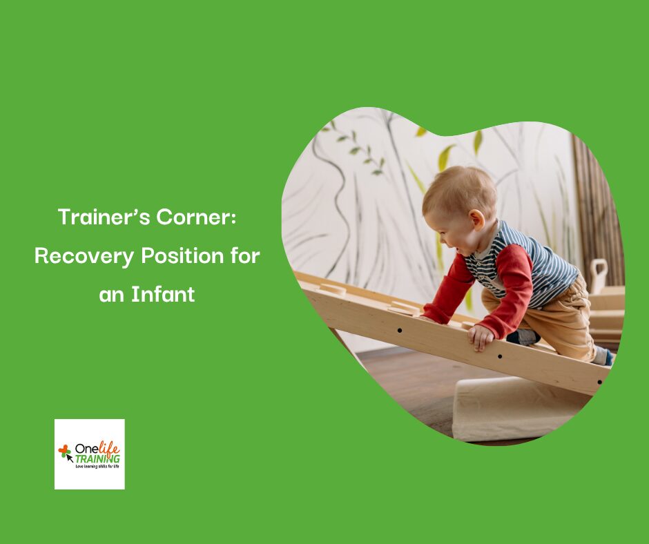 Recovery position for an infant
